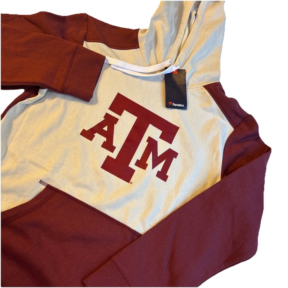 Texas A&M Aggies‎ Hoodie Mens S College Sweatshirt Fanatics Maroon Red White